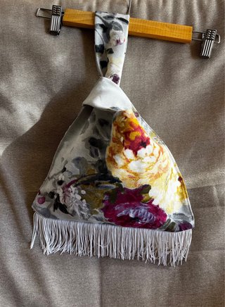 Bolso de fiesta nudo japonés con flecos