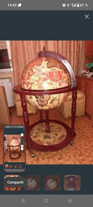 Botellero Mueble Globo Terráqueo