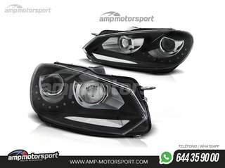 FAROS DELANTEROS LUZ DIURNA LED REAL DRL PARA VOLKSWAGEN GOLF MK6