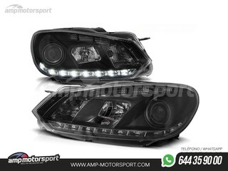 FAROS DELANTEROS LUZ DIURNA LED REAL DRL PARA VOLKSWAGEN GOLF MK6