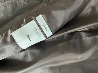 Chaqueta de piel Mango marrón Talla M
