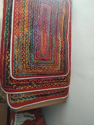 Juego de 3 Alfombras Multicolor