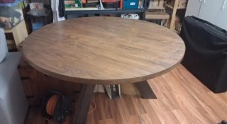 Mesa de Comedor Redonda de Madera