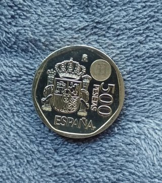 Moneda 500 Pesetas 2001 Juan Carlos I y Sofía U.E.