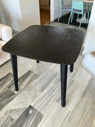 Mesa Cuadrada de Jardín Negra