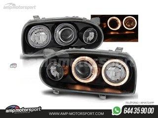 FAROS DELANTEROS OJOS DE ANGEL PARA VOLKSWAGEN GOLF 3 1991-1997