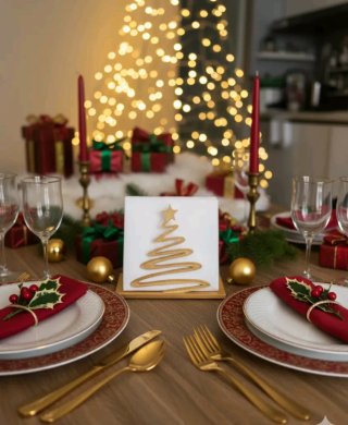 Servilletero Navideño con Árbol