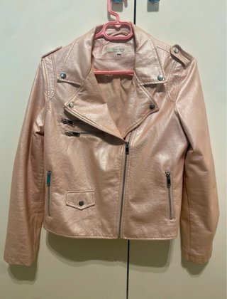Chaqueta Biker Rosa Brillante Easy Wear