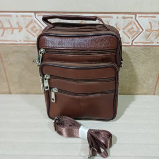 Bolso Bandolera de Piel Marrón