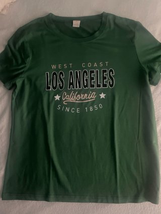 Camiseta Verde Los Angeles California Talla M