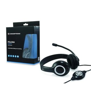Auriculares Conceptronic Polona USB Negro