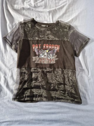 Camiseta Bershka Grunge Transparencias