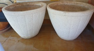 Set de 2 Maceteros de Piedra
