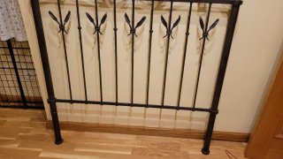 Cabecero de Cama 105cm de Metal Negro