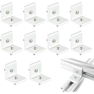 Escuadras metálicas aluminio x10 para muebles