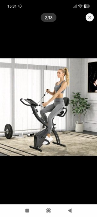 Bicicleta Estática Plegable con pantalla