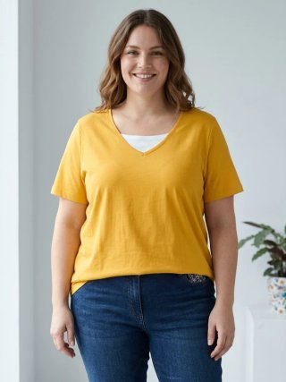 Camiseta Amarilla de Manga Corta