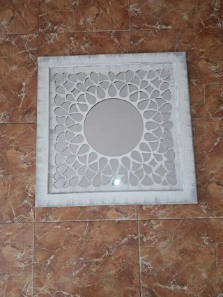 Cuadro Espejo Decorativo Blanco