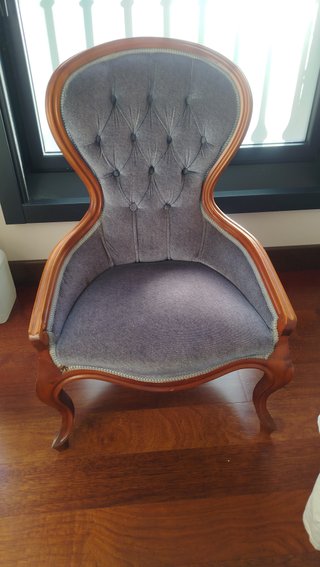 Sillón Vintage Capitoné de Madera