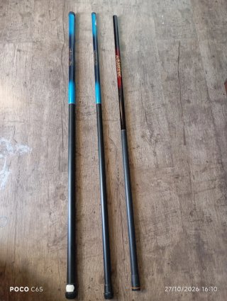 Lote de 3 cañas de pesca al coup