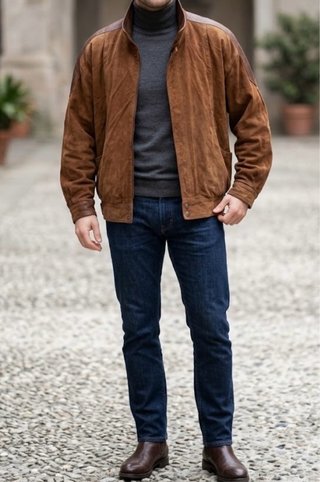 Giacca in pelle vintage XL