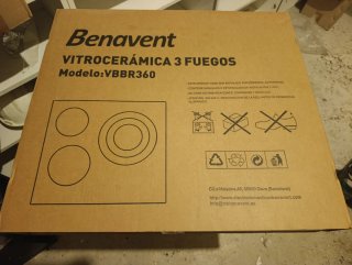 Vitrocerámica Benavent VBBR360 3 Fuegos