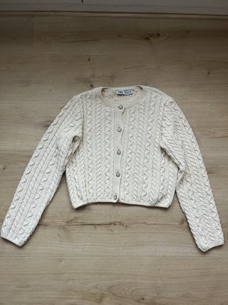 Chaqueta de punto Zara beige