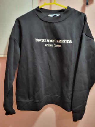 Sudadera Negra Bowery Street Manhattan