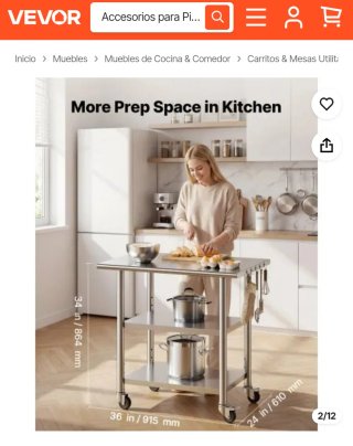 Carrito de Cocina de Acero Inoxidable !NUEVO!