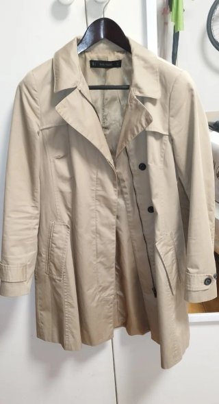 Abrigo de entretiempo beige Zara
