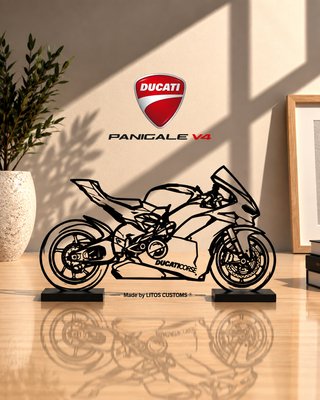Maqueta lateral Ducati Panigale V4 3D 20cm