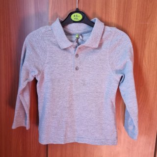 Polo de Manga Larga Gris talla 4 años