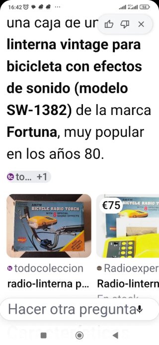 Radio Linterna Vintage para Bicicleta Fortuna