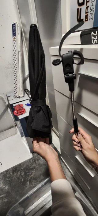 Sombrilla para Carro de Bebé Negra