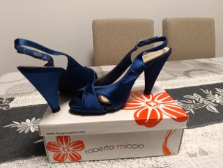 Zapatos Ceremonia Roberta Miccio Azul Talla 38