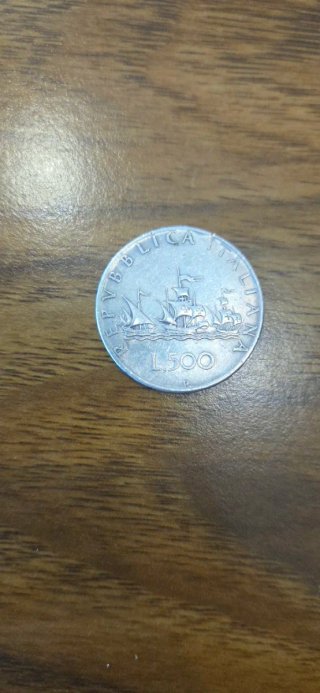 Moneda 500 Liras Italianas 1958 de Plata