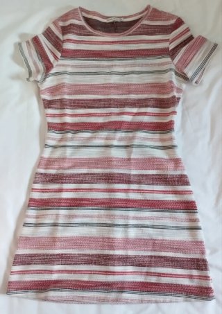 Vestido de rayas mangas cortas