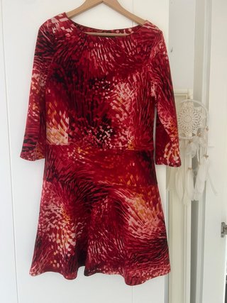 Vestido Estampado Rojo