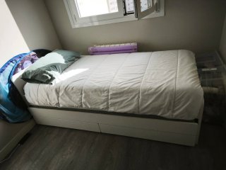 Cama Individual con Gavetas y Cama Auxiliar
