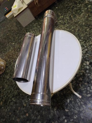 Set de 2 Tubos de Acero Inoxidable