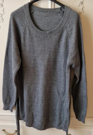 Maglione lungo grigio