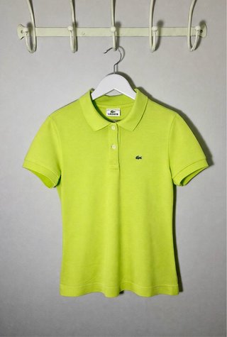 Polo Lacoste Verde Lima Talla S~Mujer Xs~Hombre