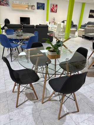 Conjunto de mesa redonda y sillas modernas - 159€