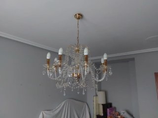 Lámpara de techo de cristal 8 brazos para habitaci