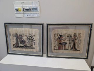 3 Cuadros con Papiros Egipcios 49x58cm