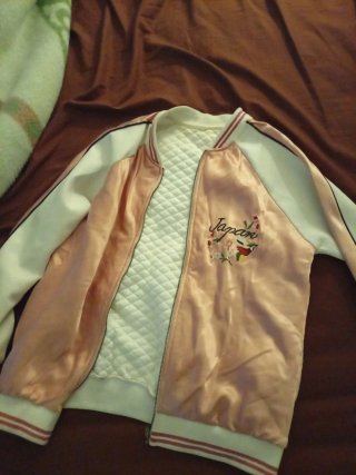 Chaqueta Ligera Estilo Japón Rosa y Blanca