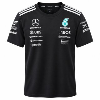 Camiseta Mercedes AMG F1 Racing Negra M/L EU R-06