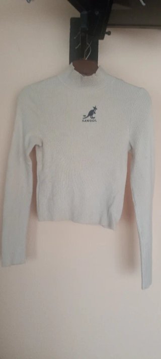 Camiseta Kangol Beige Canalé Talla S