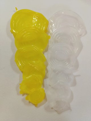 Set de 12 Tapas de Silicona Elásticas