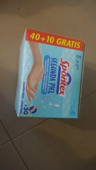 50 Guantes Spontex Segunda Piel Talla S